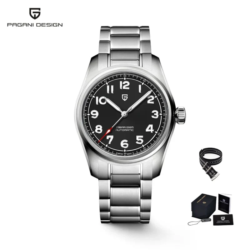 Professional Automatic Dive Watch with Sapphire Crystal and Stainless Steel Bracelet - Image 18