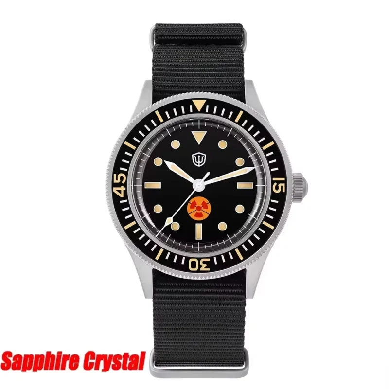 50-Fathoms Professional Dive Automatic Watch with Sapphire Crystal and Nylon Strap - Image 10