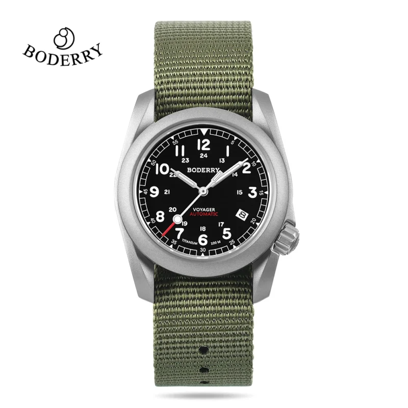 Voyager Bronze Field Automatic Watch with Sapphire Crystal and Leather Strap - Image 11