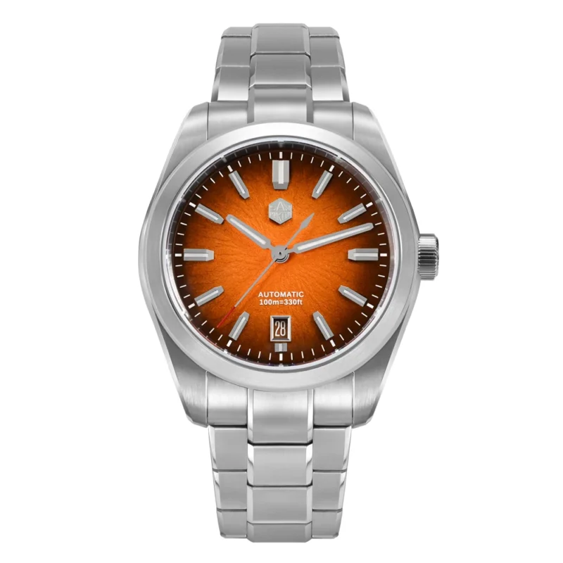 JianZhan Gada Automatic Dress Watch 39mm Sapphire Crystal Stainless Steel Miyota 9015 Mechanical Watch with Gradient Enamel Dial - Image 7