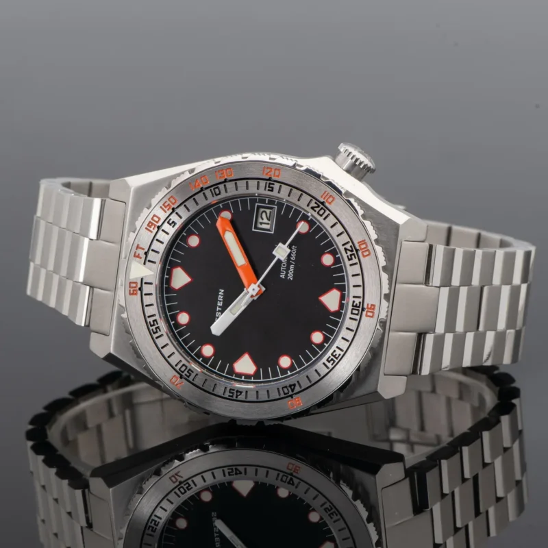 Professional Automatic Dive Watch with Ceramic Bezel and Jubilee Bracelet - Image 9