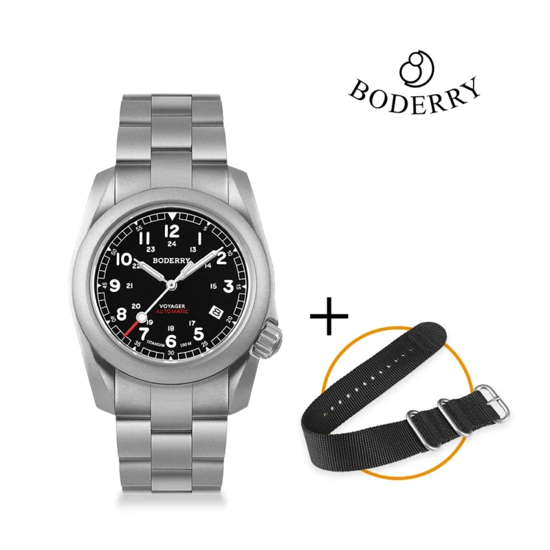 Voyager Bronze Field Automatic Watch with Sapphire Crystal and Leather Strap - Image 14