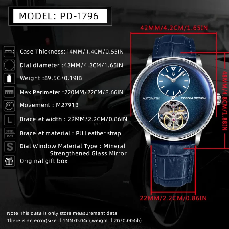 Classic Automatic Men's Dive Watch with 100M Water Resistance and Luminous Dial - Image 6