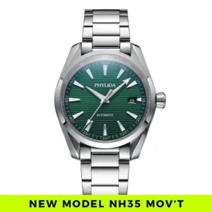 Professional Automatic Dive Watch with Sapphire Crystal and Stainless Steel Bracelet
