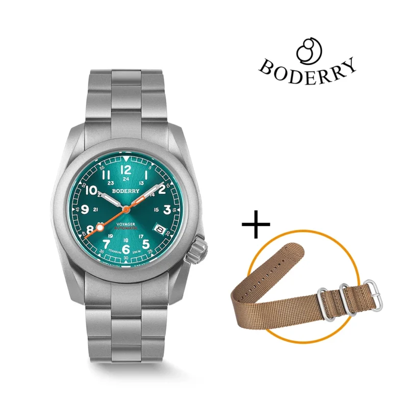 Voyager Bronze Field Automatic Watch with Sapphire Crystal and Leather Strap - Image 24