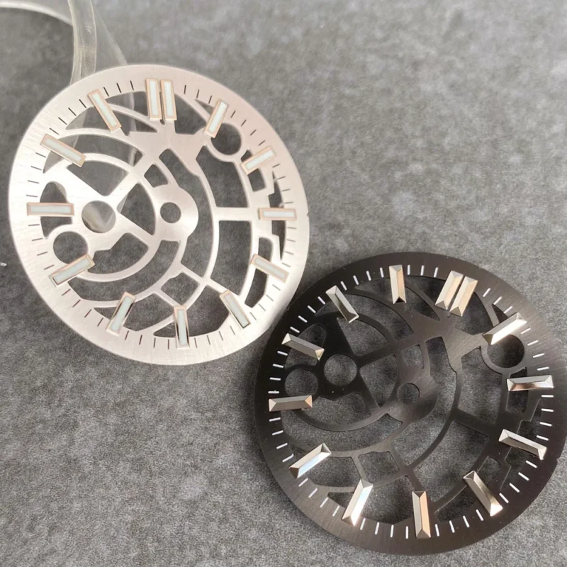 Skeleton Open Heart Automatic Watch Dial 29mm for NH35 with Brass Construction - Image 4