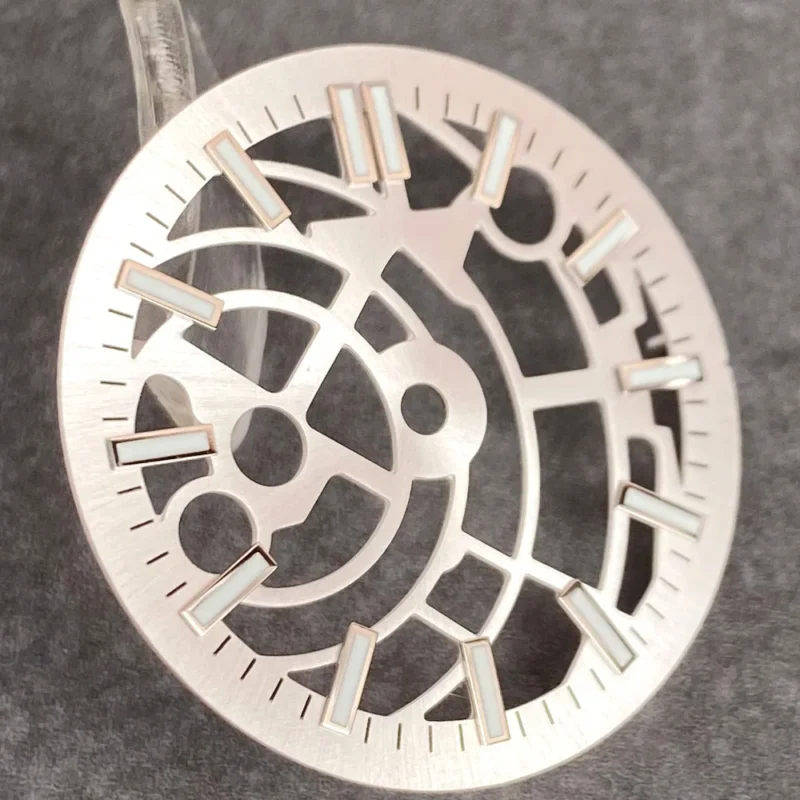 Skeleton Open Heart Automatic Watch Dial 29mm for NH35 with Brass Construction - Image 2