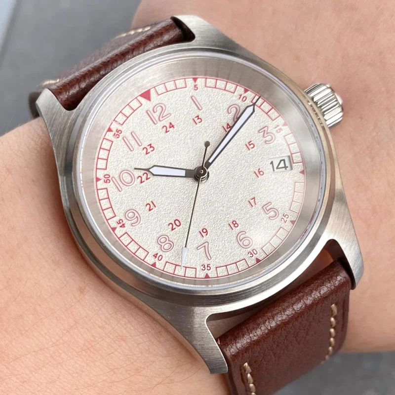 Vintage Field Automatic Dive Watch NH35AA Movement Stainless Steel Sapphire Crystal Watch with Date Display - Image 11