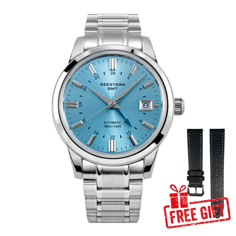 Professional GMT Automatic Watch with NH34 Movement, Domed Sapphire Crystal and Stainless Steel Bracelet - Image 8