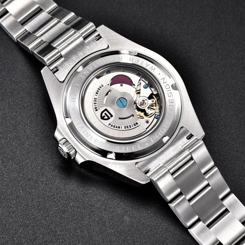Professional Automatic Dive Watch with Sapphire Crystal and Stainless Steel Bracelet - Image 5