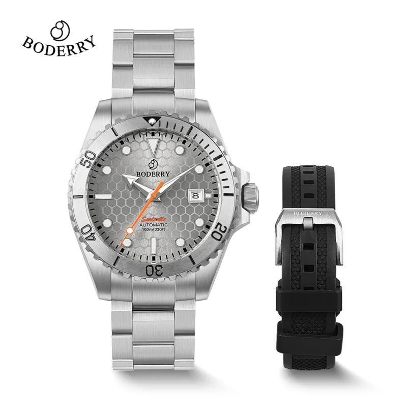Professional Titanium Automatic Dive Watch with Sapphire Crystal and 100M Water Resistance - Image 7