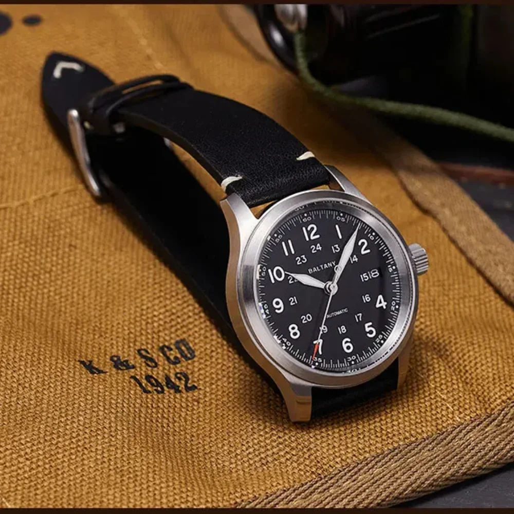 Military field watch with tactical features for operational reliability