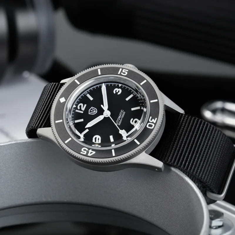 50-Fathoms Professional Dive Automatic Watch with Sapphire Crystal and Nylon Strap - Image 4