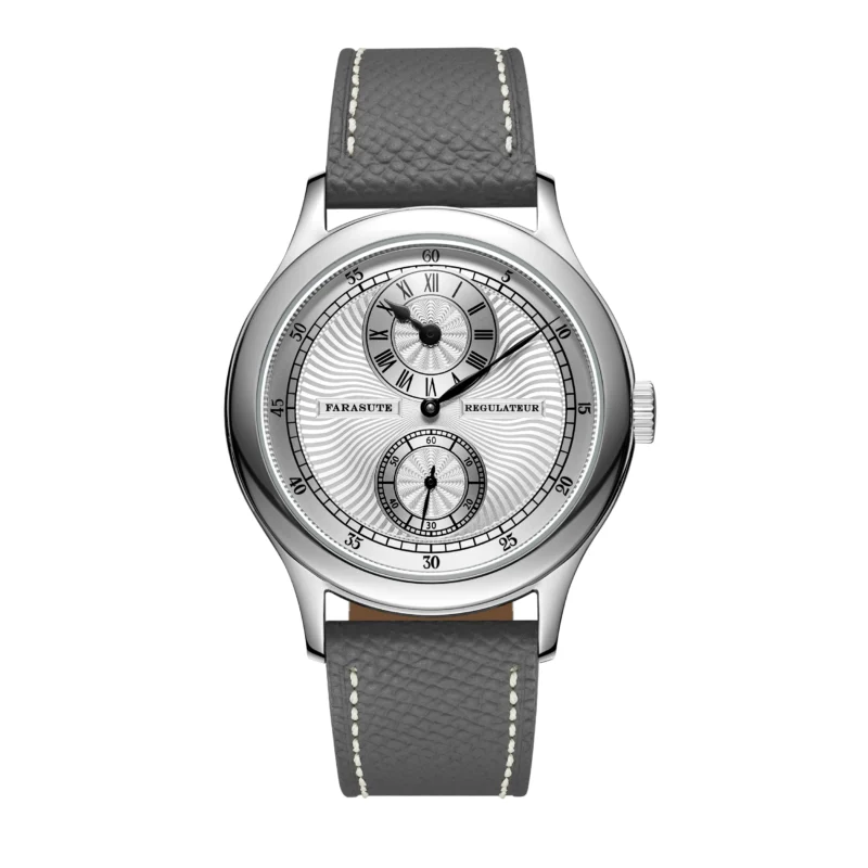 Luxury Regulateur Manual Wind Mechanical Watch with Sapphire Crystal and Leather Strap - Image 8
