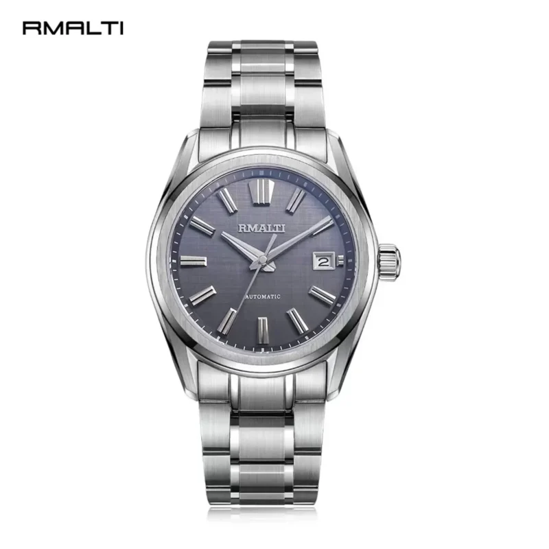 White Birch Automatic Watch with Sapphire Crystal and Stainless Steel Bracelet - Image 10