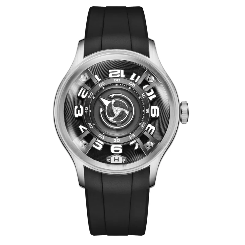 Luxury Automatic Starship Watch with Blue Super Luminous Display and Silicone Strap - Image 8