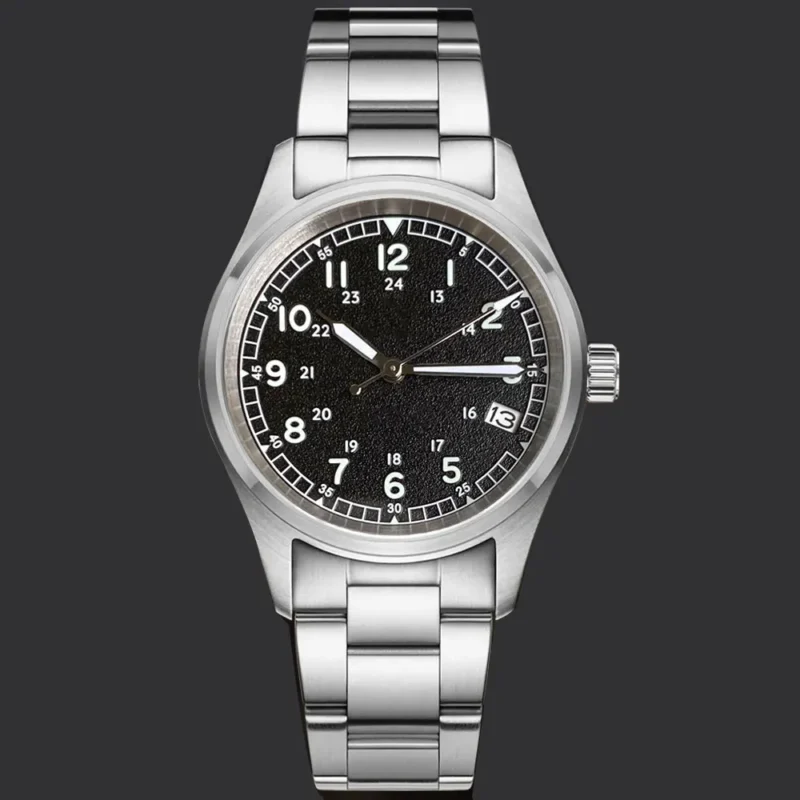 Vintage Field Automatic Dive Watch NH35AA Movement Stainless Steel Sapphire Crystal Watch with Date Display - Image 17