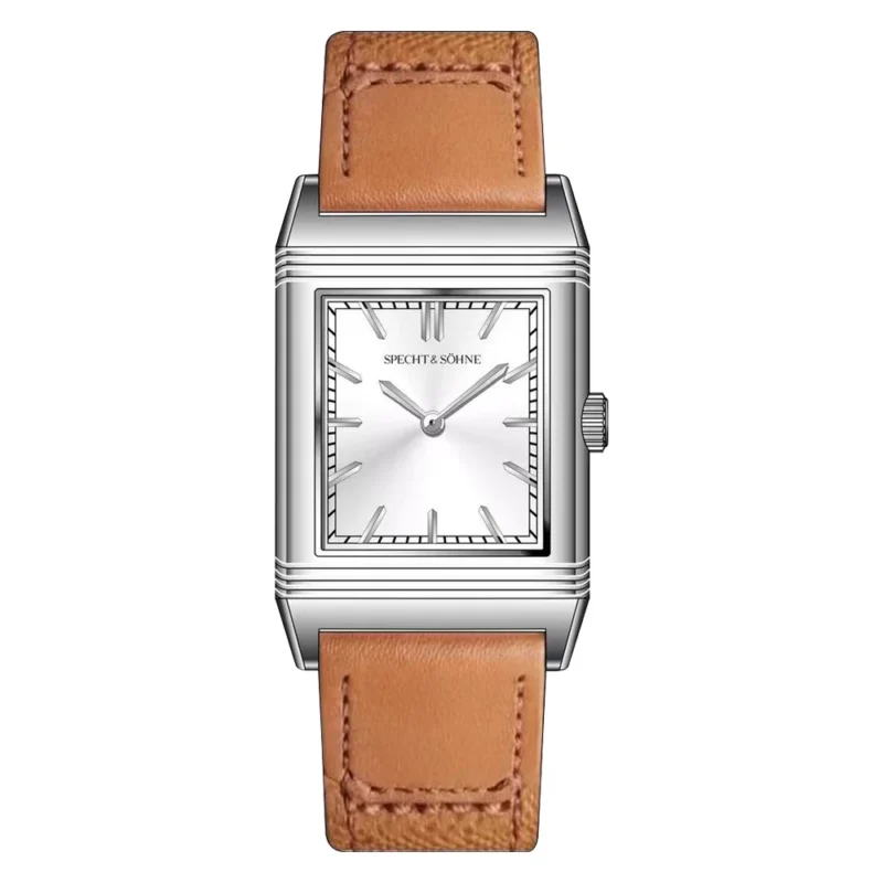 Luxury Square Quartz Watch with Sapphire Crystal and Stainless Steel Bracelet - Image 3