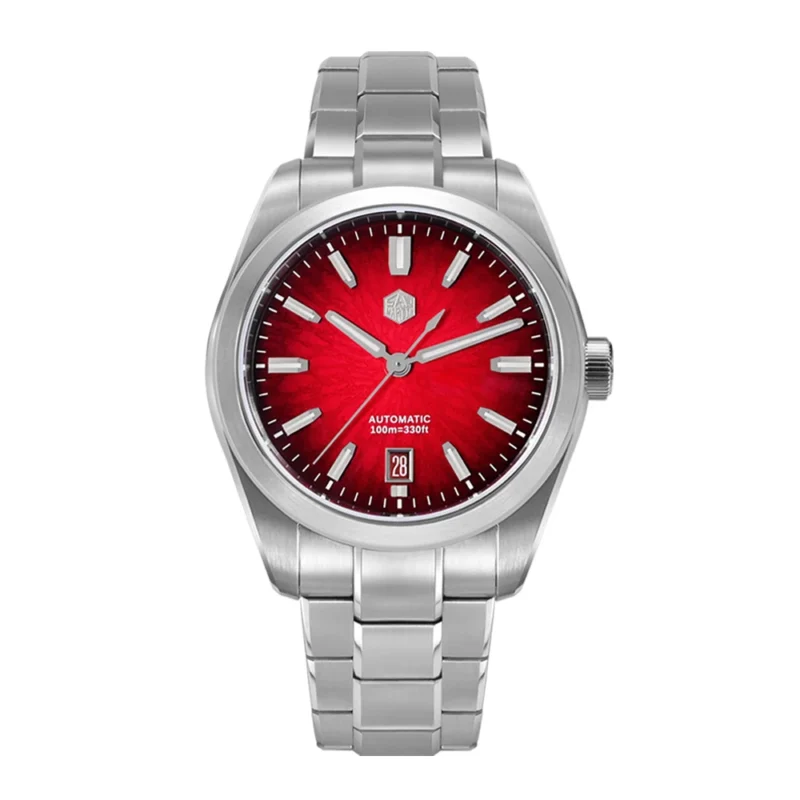 Elegant JianZhan Automatic Dress Watch with Miyota 9015 Movement and Ceramic Textured Dial - Image 9