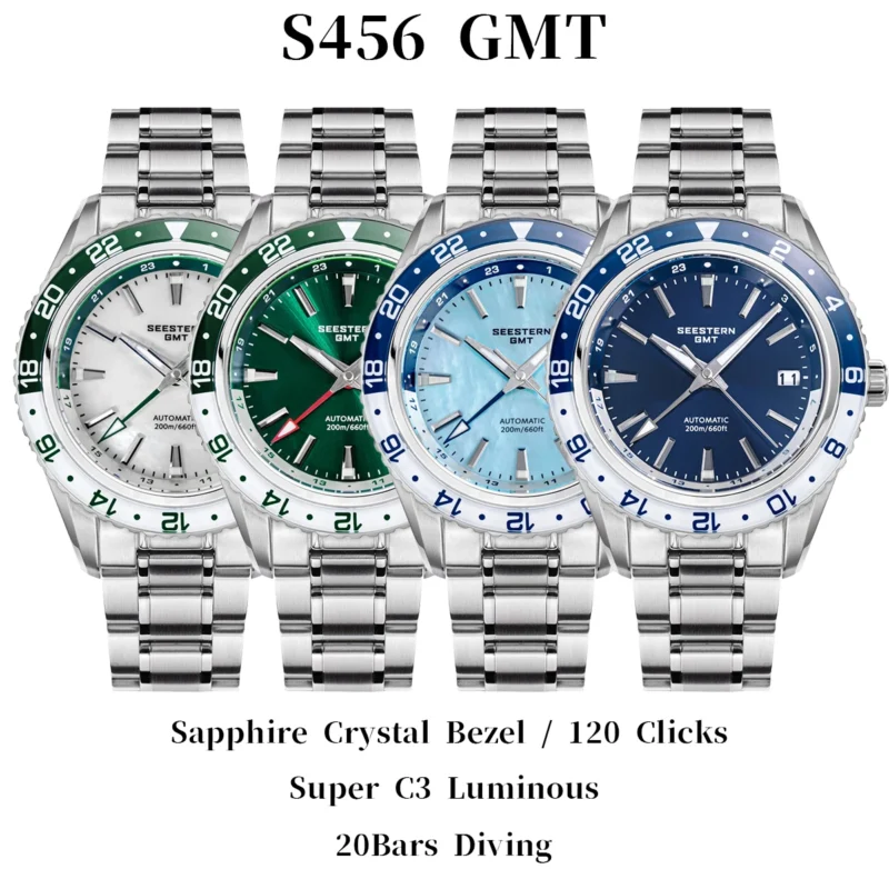 Professional GMT Dive Watch Automatic NH34 Movement with Sapphire Crystal and Stainless Steel Bracelet - Image 2