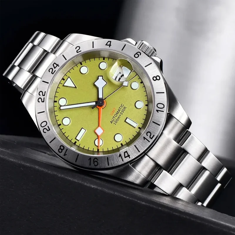 Explorer GMT Automatic Field Watch with Orange 24-Hour Hand and Sapphire Crystal - Image 24