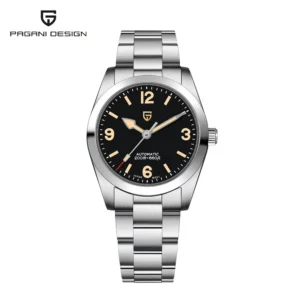 Professional Automatic Dive Watch with Sapphire Crystal and Stainless Steel Bracelet