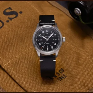 Military Field Automatic Watch with NH35 Movement Sapphire Crystal and Leather Strap