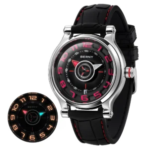 Professional Automatic Dive Watch with Compass and Sapphire Crystal Mechanical Timepiece