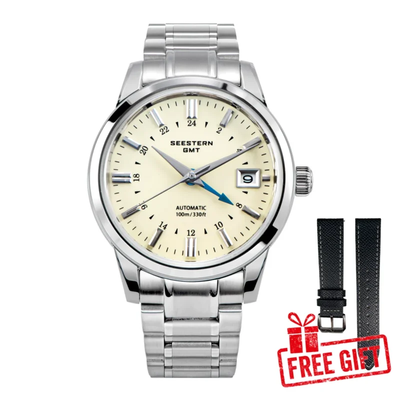 Professional GMT Automatic Watch with NH34 Movement, Domed Sapphire Crystal and Stainless Steel Bracelet - Image 13