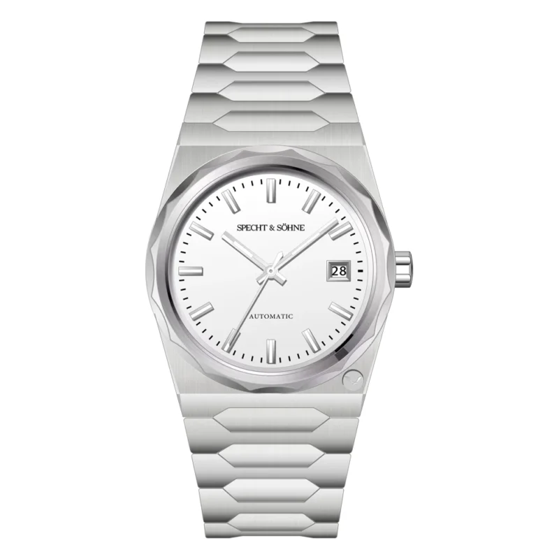 Elegant Blue Dial Automatic Watch with Sapphire Crystal and Stainless Steel Bracelet - Image 8