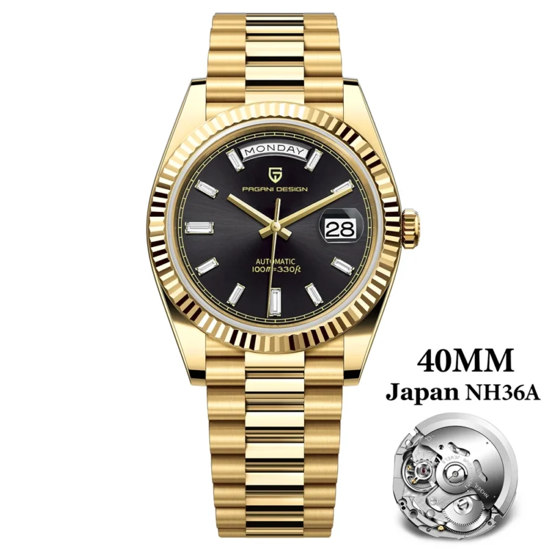 Luxury Automatic Dive Watch with NH36A Movement, Sapphire Crystal, and Stainless Steel Bracelet - Image 13