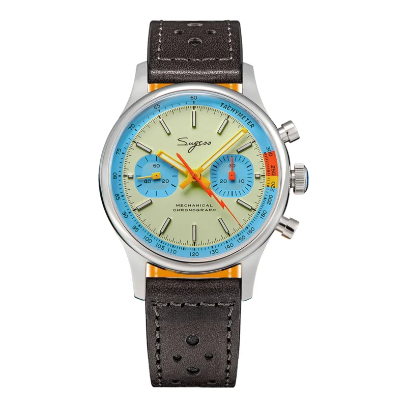 Pilot Chronograph Mechanical Watch with Swan Neck Movement and Sapphire Crystal - Image 9