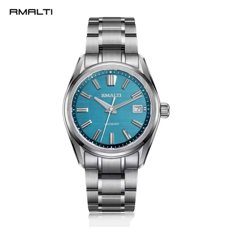 White Birch Automatic Watch with Sapphire Crystal and Stainless Steel Bracelet - Image 16