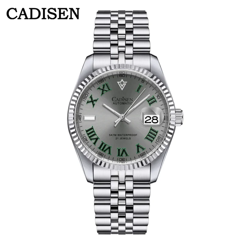 Classic Business Automatic Watch with Sapphire Crystal and Stainless Steel Bracelet - Image 8