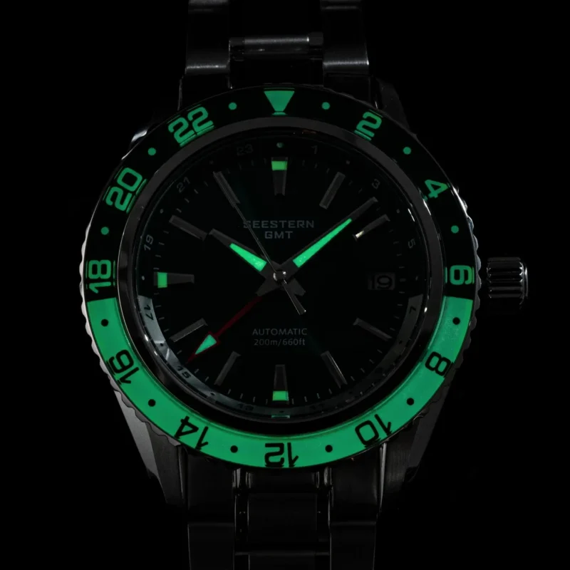 Professional GMT Dive Watch Automatic NH34 Movement with Sapphire Crystal and Stainless Steel Bracelet - Image 6