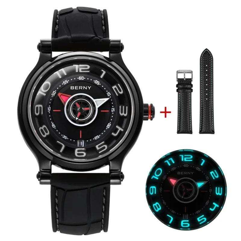 Professional Automatic Dive Watch with Compass and Sapphire Crystal Mechanical Timepiece - Image 7