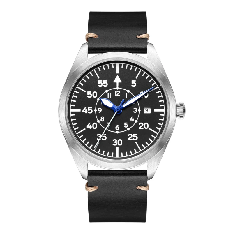 Classic Flieger B-Type Automatic Pilot Watch with Sapphire Crystal and Stainless Steel Bracelet - Image 10