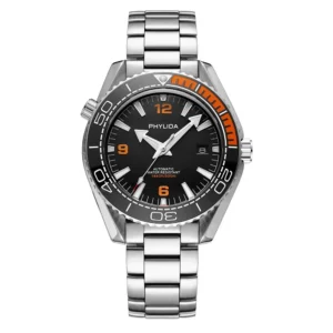 Professional Automatic Dive Watch with Black/Orange Dial and Ceramic Bezel 500M Water Resistant