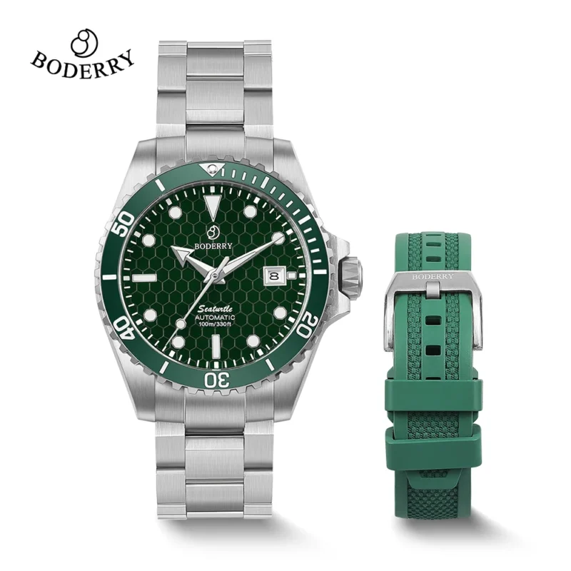 Professional Titanium Automatic Dive Watch with Sapphire Crystal and 100M Water Resistance - Image 9