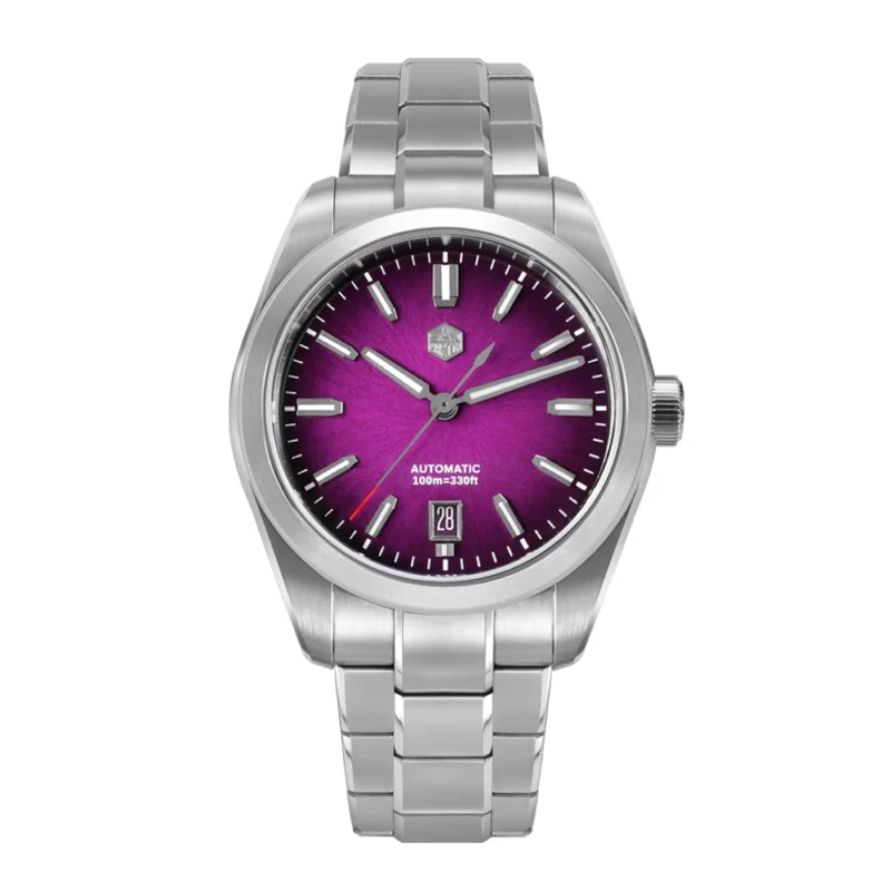 Elegant JianZhan Automatic Dress Watch with Miyota 9015 Movement and Ceramic Textured Dial - Image 11