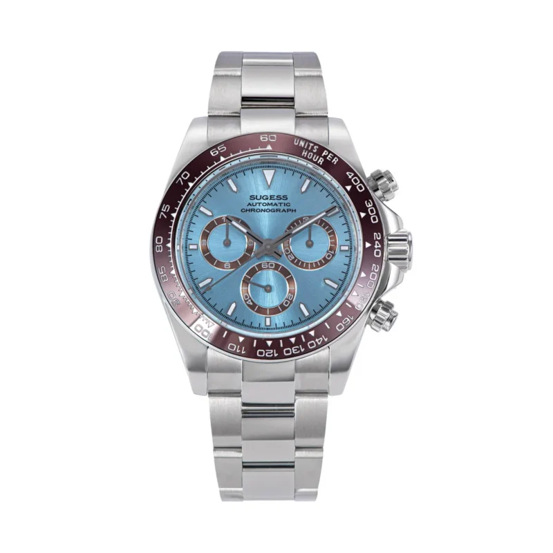 Professional Chronograph Automatic Dive Watch with Ceramic Bezel and Stainless Steel Bracelet - Image 7