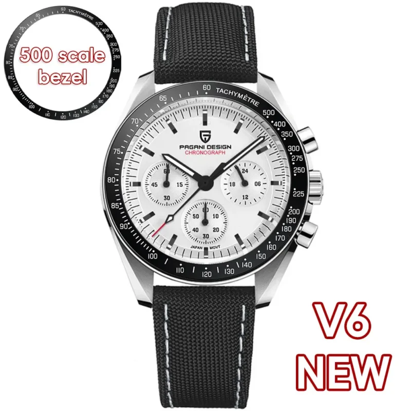 Luxury Chronograph Quartz Watch with Sapphire Crystal and Stainless Steel Bracelet - Image 8