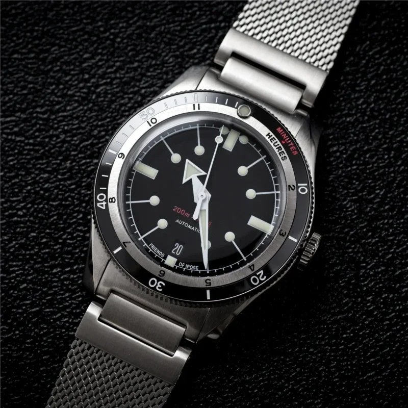 Premium Automatic Dive Watch with PT5000 Movement and Sapphire Crystal on Stainless Steel Bracelet - Image 2