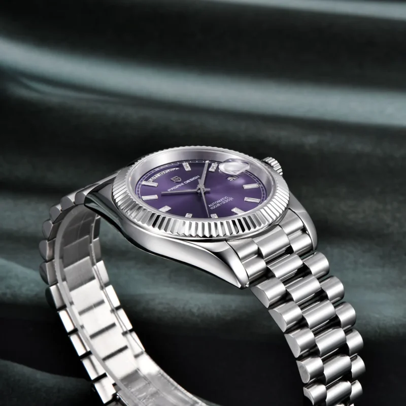Luxury Automatic Dive Watch with NH36A Movement, Sapphire Crystal, and Stainless Steel Bracelet - Image 5