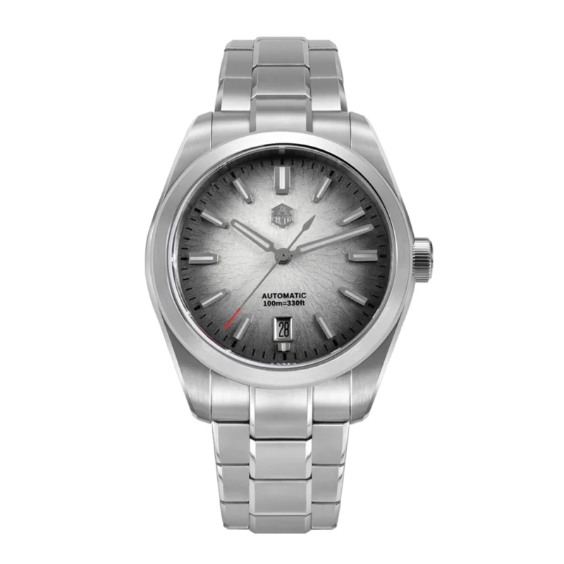 Elegant JianZhan Automatic Dress Watch with Miyota 9015 Movement and Ceramic Textured Dial - Image 13