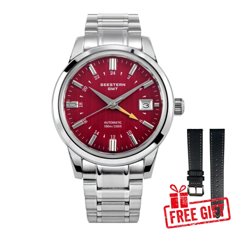 Professional GMT Automatic Watch with NH34 Movement, Domed Sapphire Crystal and Stainless Steel Bracelet - Image 11