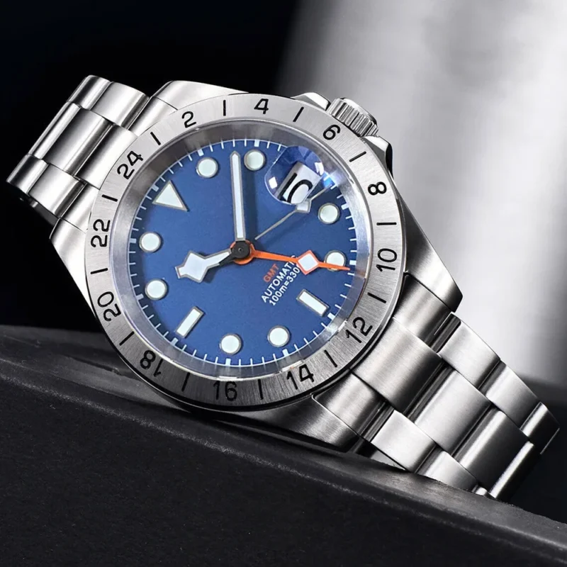 Explorer GMT Automatic Field Watch with Orange 24-Hour Hand and Sapphire Crystal - Image 22