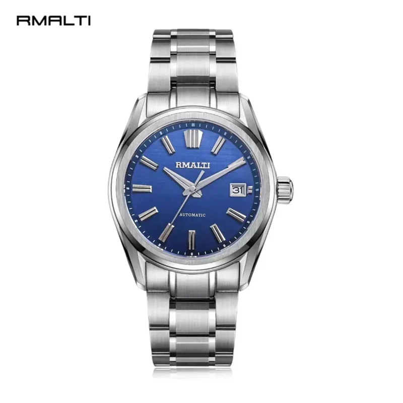 White Birch Automatic Watch with Sapphire Crystal and Stainless Steel Bracelet - Image 15