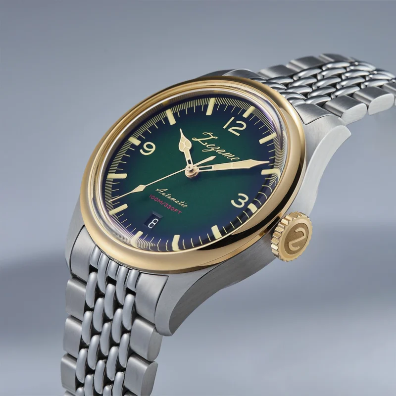 Classic Retro Automatic Chronograph Watch with Sapphire Crystal and Stainless Steel Bracelet - Image 5