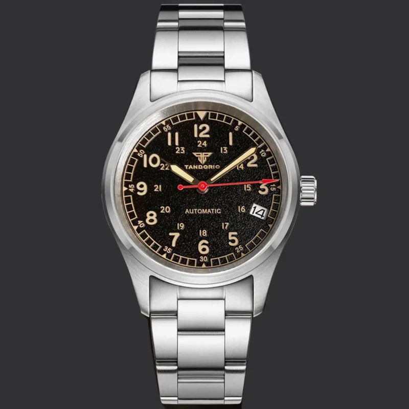 Vintage Field Automatic Dive Watch NH35AA Movement Stainless Steel Sapphire Crystal Watch with Date Display - Image 10